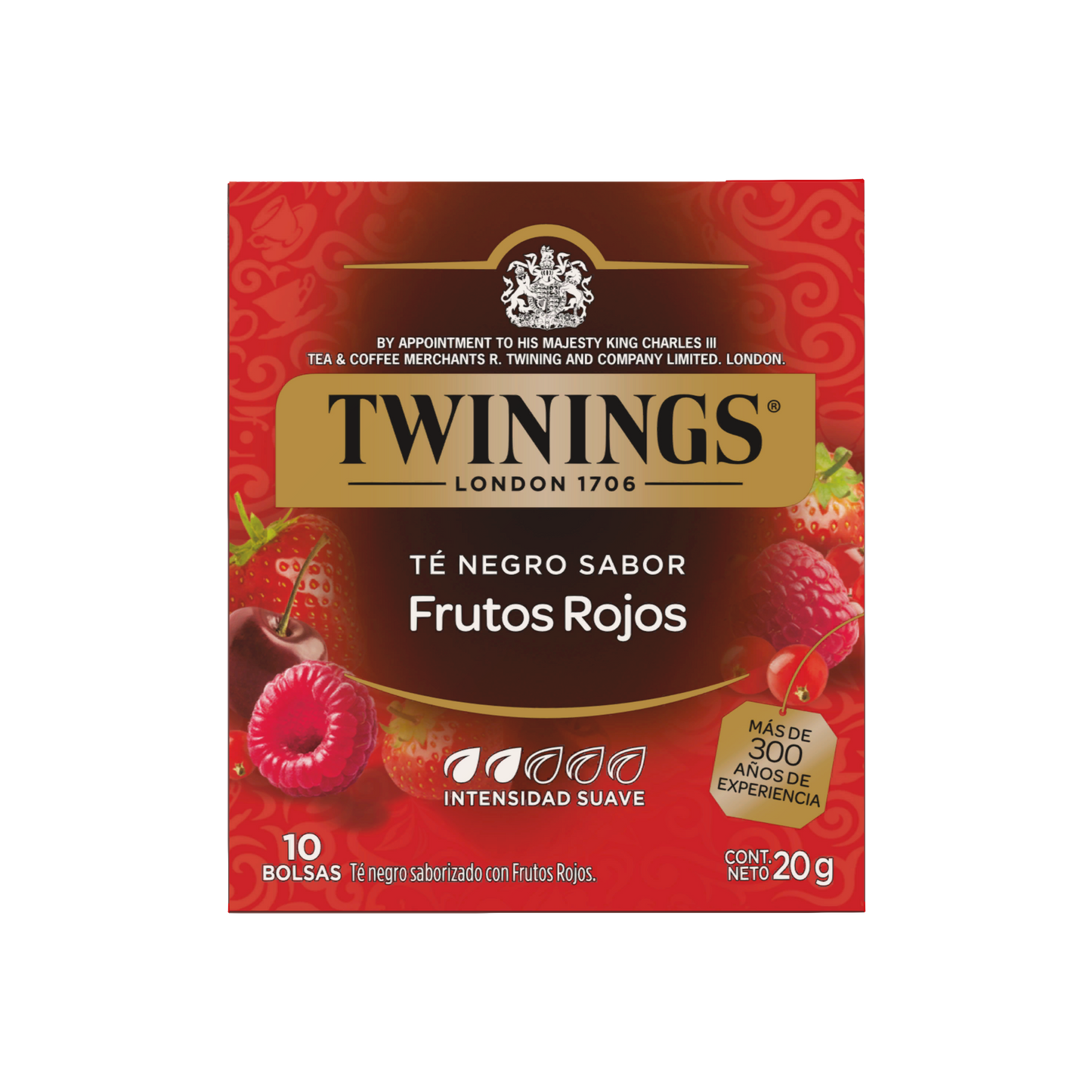 Té negro sabor Frutos Rojos - 10 Bolsas