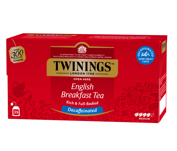 Twinings Té English Breakfast Descafeinado X25 Bolsitas
