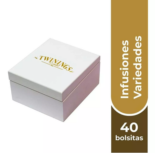Caja De Madera Infusiones Twinings 4 Espacios (40 Bolsas)