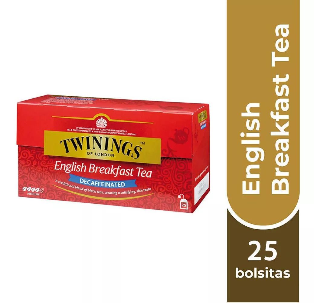 Twinings Té English Breakfast Descafeinado X25 Bolsitas