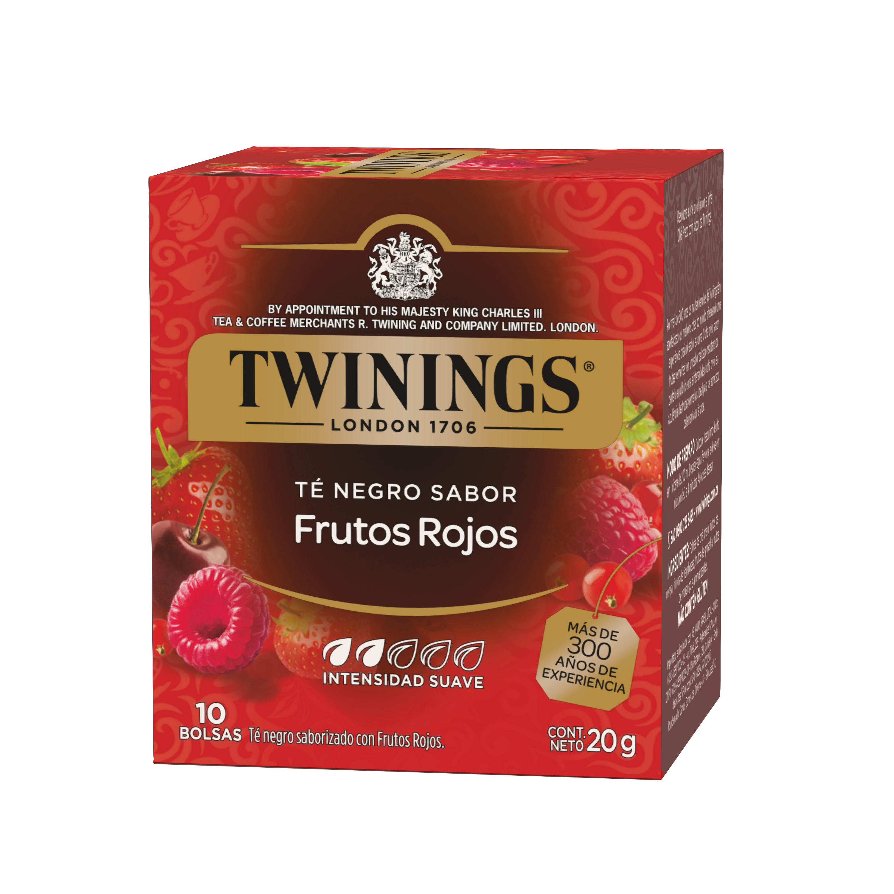 Té Negro sabor Frutos Rojos - 10 bolsas