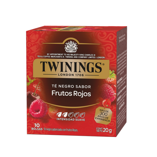 Té negro sabor Frutos Rojos - 10 Bolsas