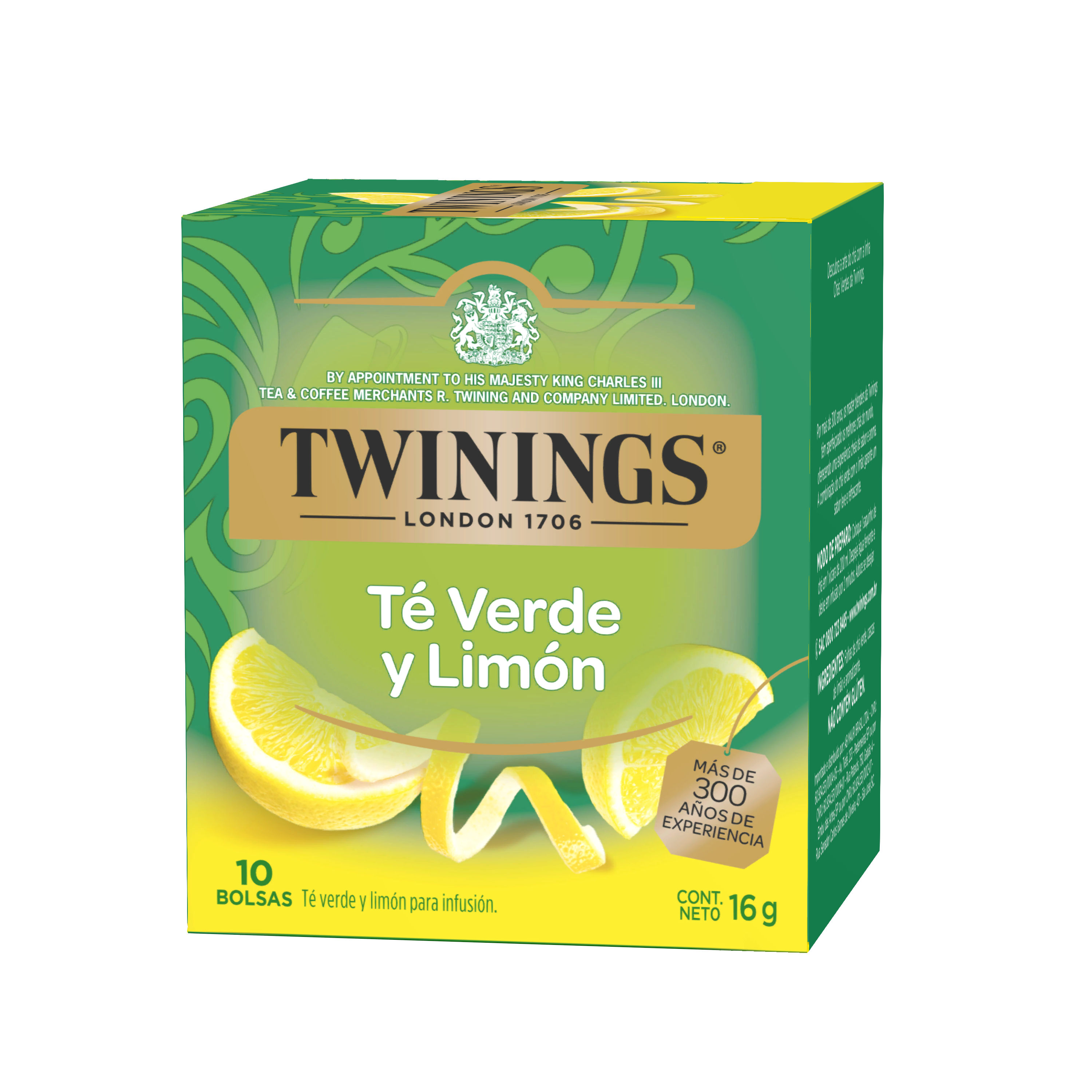Té Verde y Limón - 10 bolsas