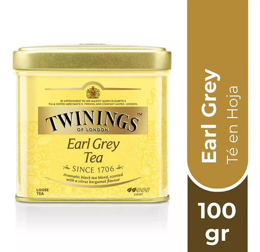 Twinings Té Earl Grey En Hoja (etiqueta Amarilla) Caja 100g