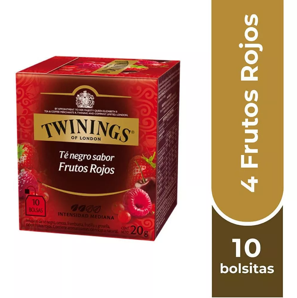 Twinings Té 4 Frutos Rojos X 10 Bolsitas