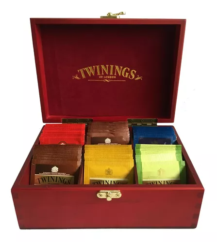 Caja de Té completa Twinings ◘ • CAJA DE MADERA TÉ TWININGS 60 -  Moncloa, Tienda de Cafe, Te y Especialidades Gourmet - Regalos